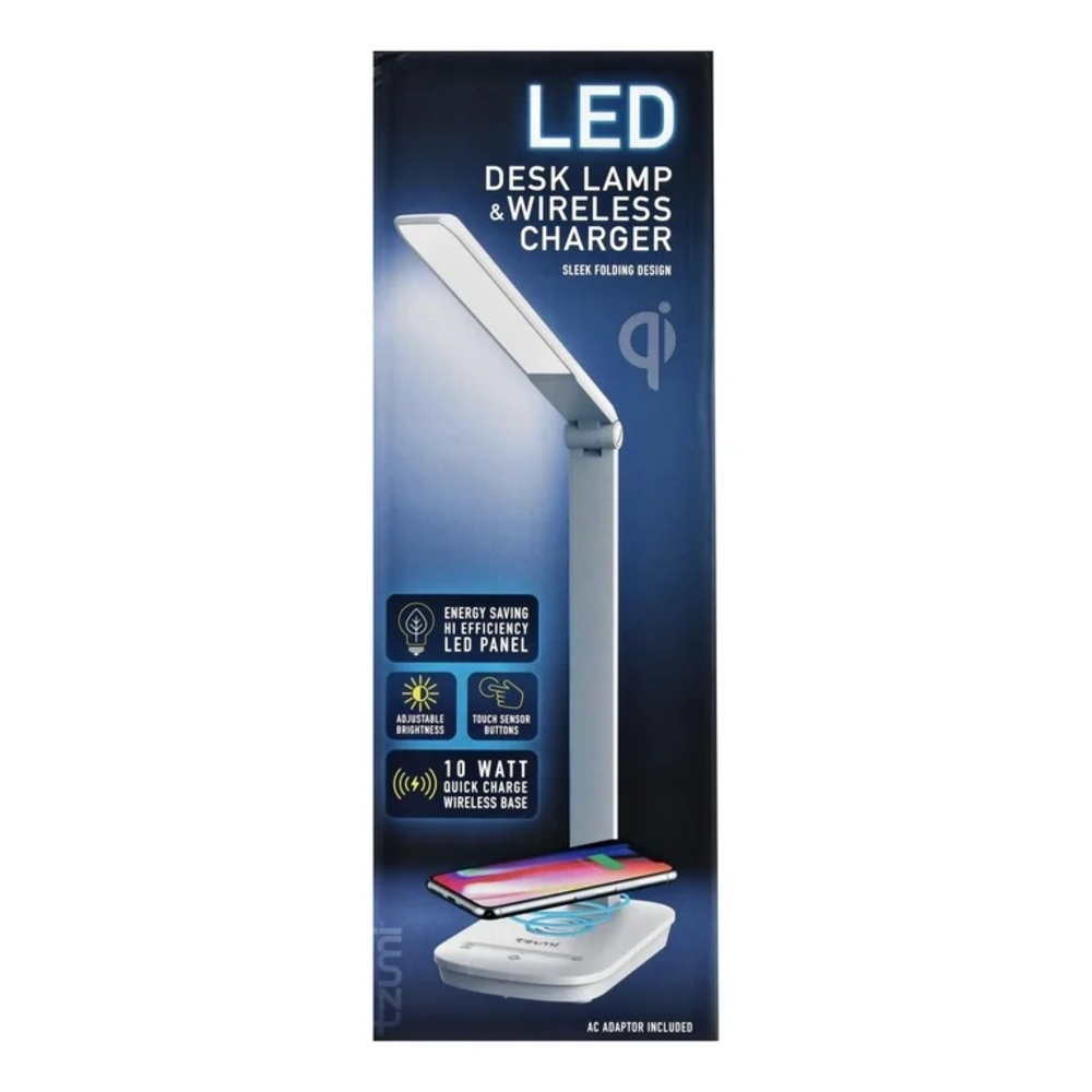 💡 tzumi LED White Desk Lamp with Wireless Charger Qi-enabled Phones Smartphones